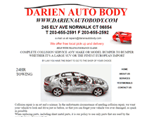 Tablet Screenshot of darienautobody.com
